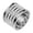 Silver, variant on HIJONES Women's Stainless Steel 4 Rows White Plated Round-Cut Micro Pave Cubic Zirconia Crystal Ring Cocktail Jewelry Gold Size 7