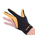 thumbnail image 3 of Left Hand Pool Snooker Glove Made of Elasticized Fabric Adjustable Tightness Wristband Elastic with Skid Pad Stretchable , Yellow Black, 3 of 7