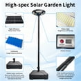 thumbnail image 3 of MORGLAD 89" Solar Lamp Post Light with Steel Pole & Base, 750 LEDs 2800LM Outdoor Street Light, Solar Powered & DC Backup Charging, IP65 Waterproof, 3 of 9