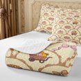 thumbnail image 4 of Erosebridal Lace Pie Twin Quilt Set 2 Pieces,Fall Baking Twin Coverlet Set,Pink,1 Bedspread and 1 Pillowcase, 4 of 7