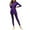 Purple, variant on EINCcm Womens Muslim Swimsuits Reversible Modest Swimwear Zipper Full Coverage Rash Guard One Piece Long Sleeve Bathing Suits