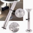 thumbnail image 3 of Adjustable Table Pedestal Stand Base for RV Marine Caravan Boat Motorhome Height Silver, 3 of 11