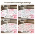 thumbnail image 7 of ODIKA 4'x6' Pink Gray Floral Watercolor Elegance Washable Area Rug Charming Botanical Print with Soft Petals for Bedroom, Reading Nook, Pet Friendly & Non-Shedding, 7 of 7