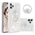 thumbnail image 1 of Funda para iPhone 11 PRO MAX con Brillo Líquido Flotante, Purpurina, Parachoques y Anillo Giratorio Soporte, 1 of 5