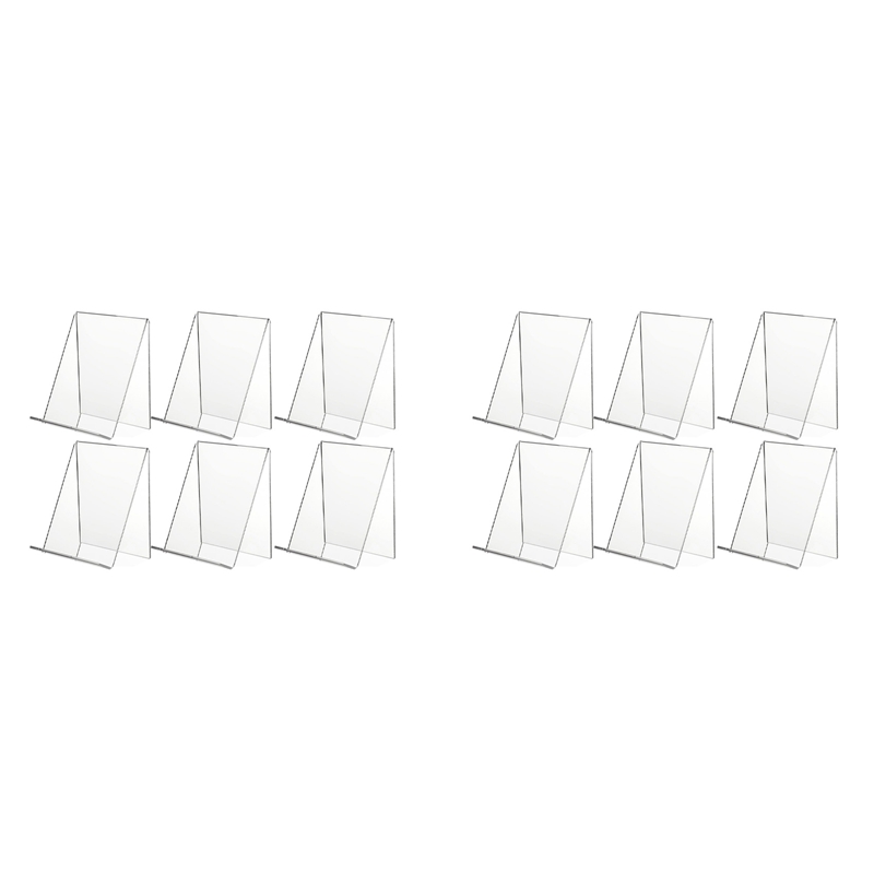 12 Pack Acrylic Book Stand,Clear Acrylic Display Stand, Clear Holder