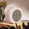 thumbnail image 6 of Fuzoiu Funny Construction Print Portable Jewelry Box,Round Mini Leather Travel Jewelry Case,Small Travel Jewelry Organizer,Jewelry Holder for Ring Necklace Earring for Women Girls-Pink, 6 of 7