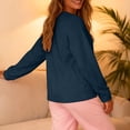 thumbnail image 6 of Women's Flannel Pajama Tops Long Sleeve Fuzzy Fleece Pj Shirts Fall Winter Soft Sleepwear Home Loungewear, 6 of 6