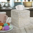 thumbnail image 3 of MadeTerra Rattan Decorative Tissue Box Cover for Bathrooms, Living Rooms and Bedrooms (Square Whitewash), 3 of 7