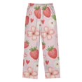 thumbnail image 2 of Strawberry Flower Love Pajama Pants Soft Lightweight Lounge Pants Bottoms Sleep Pants Warm Comfy, 2 of 9