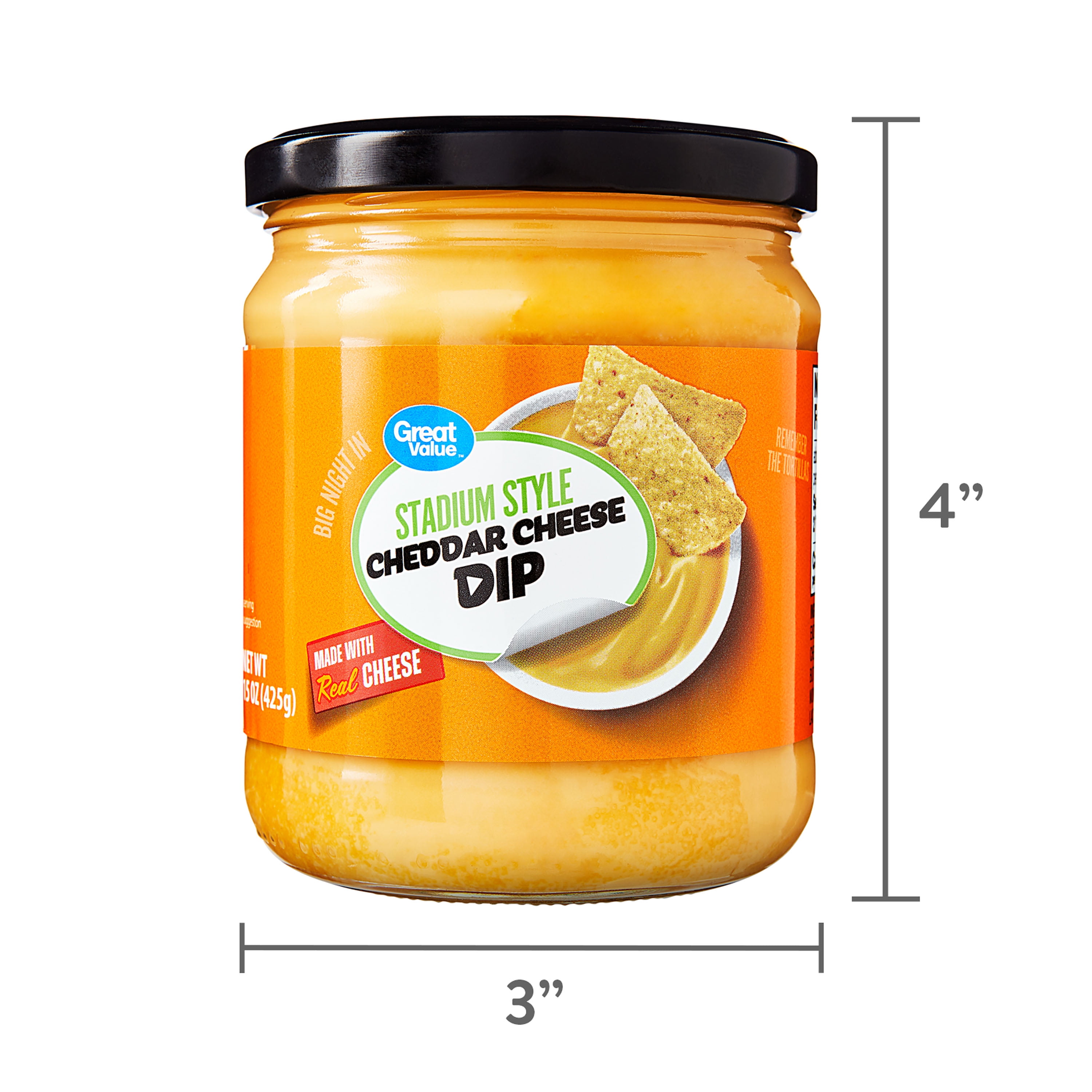 Great Value Stadium Style Cheddar Cheese Dip, 15 oz
