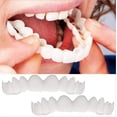 thumbnail image 1 of 2 pares de dentaduras postizas de chapa instantánea para hombres y mujeres, dentaduras postizas temporales personalizables, aparatos ortopédicos perfectos y reemplazos de blanqueamiento, pro, 1 of 5