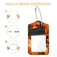 thumbnail image 2 of Maple Leaf Pumpkin Square PU Leather 2 Pack Travel Tag - Bag Tag - Suitcase Tag with Privacy Cover and Stainless Steel Ring - Suitable for Travel, Backpack, and Handbag, 2 of 7