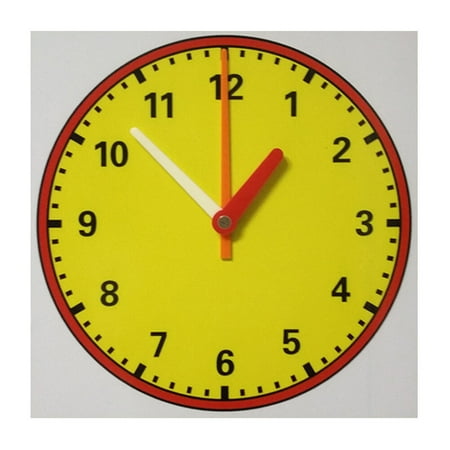 

1PC Magnetic Clock Mold Sticker Clock Model Magnetic Blackboard Patch Pointer Teaching Blackboard Stickers for Class School (Assorted Color)