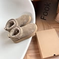 thumbnail image 4 of Botas de nieve de suela gruesa de invierno para mujer, botas de lluvia de invierno, mini, zapatos de algodón cálidos de tubo corto, 4 of 6