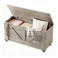 thumbnail image 1 of Garvee Storage Chest 39.4 x 15.7 x 20.9", Storage Bench with 4 Wheels, Gray, 1 of 10
