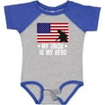 thumbnail image 3 of Inktastic Military Uncle is My Hero Us Flag Boys or Girls Baby Bodysuit, 3 of 5