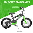 thumbnail image 4 of Korimefa 14 inch Kids Bike for Boys Ages 4-8 Years Children, Toddler Bike with Training Wheels, Dual Brakes, Easy Assembly, Training Bicycle,Blue Green, 4 of 8
