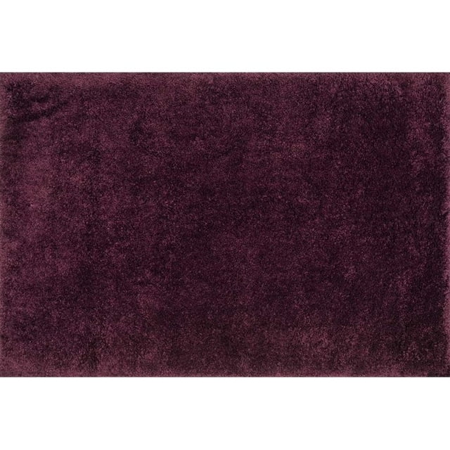 Loloi Cozy 5' x 7'6" Hand Tufted Shag Rug in Prune