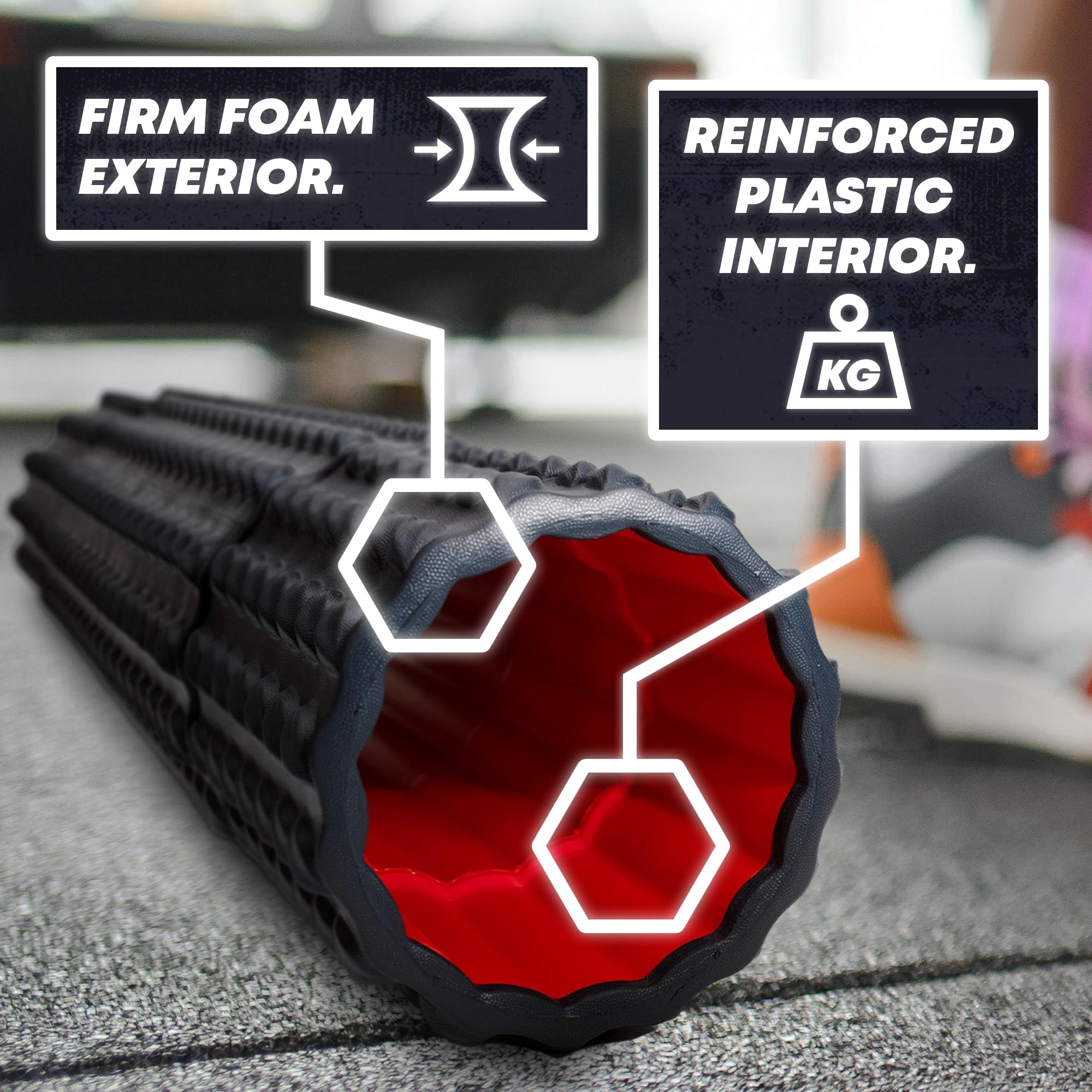 5-in-1 Long Foam Roller  23" For Physical With 5 Different Length Options Trigger Points - Massage: Shoulder Foot Arms Neck