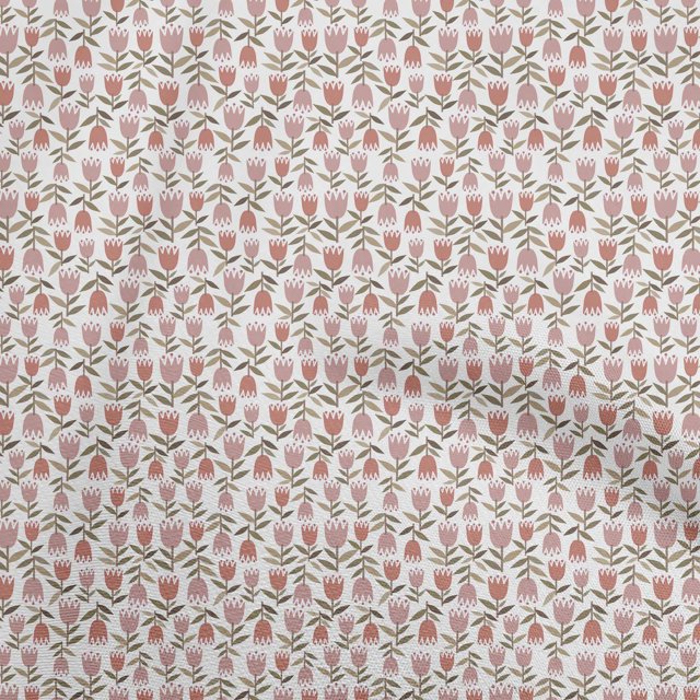 oneOone Georgette Viscose Red Fabric Asian Batik Floral Craft Projects Decor Fabric Printed By The Yard 42 Inch Wide