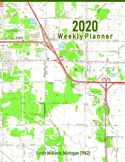 2020 Weekly Planner South Midland, Michigan (1962) Vintage Topo Map Cover