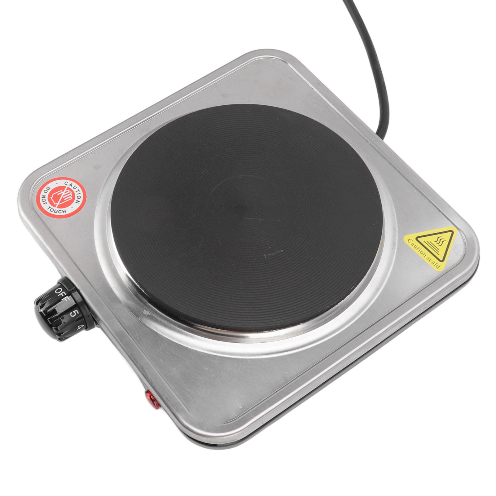Rosarivae Lightweight Portable 1000W Single Burner Multi-functional 0-5  Settings Electric Stove with US Plug (White) 
