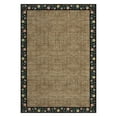 thumbnail image 3 of GlowSol 10'x13' Area Rugs Modern Floral Bordered Rug Non-Slip Low Pile Accent Carpet Soft Foldable Rugs for Living Room Bedroom, Brown/Black, 3 of 8