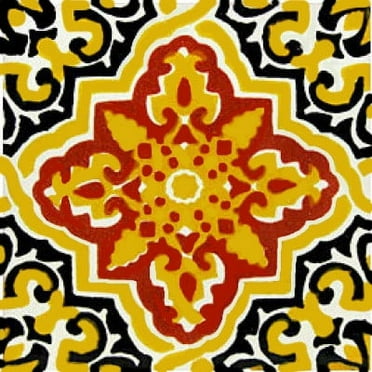 2x2 Covelo Talavera Mexican Tile, Set of 36 pcs