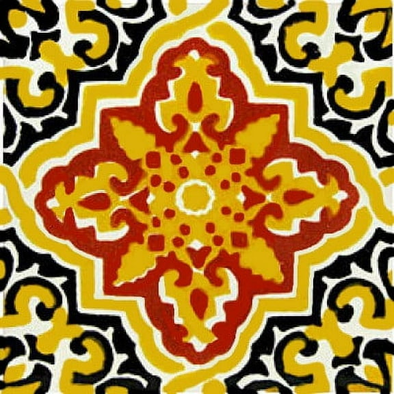 2x2 Covelo Talavera Mexican Tile, Set of 36 pcs
