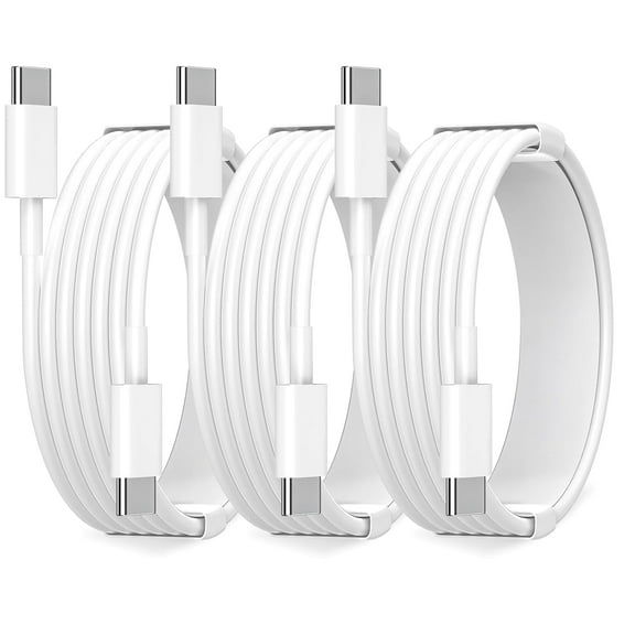 Apple USB C to USB C Charging Cable 6ft 60W 3Pack [Apple MFi Certified], Type C to Type C Fast Charger Cord Compatible for iPhone 15/15 Pro/15 Pro Max/15 Plus,iPad Pro, Air5, MacBook Air Case