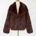 thumbnail image 7 of Women's Faux Fur Coat Fluffy Lapel Open Front Shaggy Jacket Coat Winter Warm Long Sleeve Furry Parka Overcoat, 7 of 7