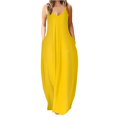 thumbnail image 1 of PENGXIANG Été Robe Maxi pour les Femmes Casual Boho Longue Robe Sans Manches Sangle Smocked Longues Robes de Plage Soleil, 1 of 4