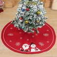 thumbnail image 3 of Cheer US Christmas Tree Skirt, Luxury Velvet Plush Fur Skirts with Embroidered for Rustic Xmas Tree Holiday Decorations, 3 of 8