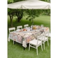 thumbnail image 3 of Easter Rabbits Outdoor Tablecloth - 60x102 Inch Rectangle Dining Table Cover, Spring Floral Butterfly Animal Gray Plaid Waterproof Outdoor Table Cloth with Umbrella Hole & Zipper for Picnic/Patio, 3 of 7