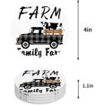 thumbnail image 1 of ZHANZZK Vintage Plaid Truck Car Farmhouse Cow Set of 4 Round Coaster for Drinks, Absorbent Ceramic Stone Coasters Cup Mat with Cork Base for Home Kitchen Room Coffee Table Bar Decor, 1 of 6