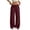 Wine, variant on VEKDONE Womens Cotton Wide Leg Pants Casual Flowy Drawstring High Waist Palazzo Pants Summer Loose Fit Comfy Straight Trousers with Pockets Pink M