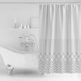 thumbnail image 3 of Hokiten Shower Curtain, Geometric Stripes, Fabric Shower Curtains for Bathroom, Abstract Minimalistic Bohemia Aesthetic Art Bath Curtain Waterproof Bathtub Curtains with 12 Hooks, Large 72" x 78", 3 of 7