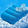 thumbnail image 1 of OSWCHIC Cooling Towel (40"x12") Microfiber Soft Breathable Sport Sweat Towel for Yoga Fitness, Blue, 1 of 5
