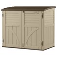 thumbnail image 1 of Suncast 34 Cubic Feet Horizontal Compact Storage Shed for Outdoor Spaces, Sand, 1 of 12