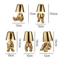 thumbnail image 5 of Mistaha Golden Lampe de Table Thinker avec Commande Tactile, Fonction à Intensité Réglable et Design Unique pour Pose Assise - Matériau en Résine, Câble de Chargement USB - Décor Moderne pour Chambre, Salon, Salle de Lecture, 5 of 5