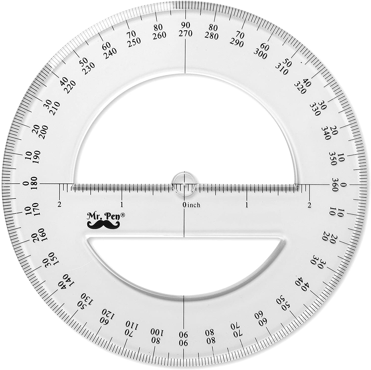 mr pen protractor pack of 2 protactor 360 degree protractor set protractor ruler drafting tools circle protractor protractors classroom set large protractor math geometry set walmart com