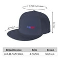 thumbnail image 2 of DouZhe Flat Brim Cap Snapback Hat, America Eagle Prints Adjustable Blue Adult Baseball Cap, 2 of 6