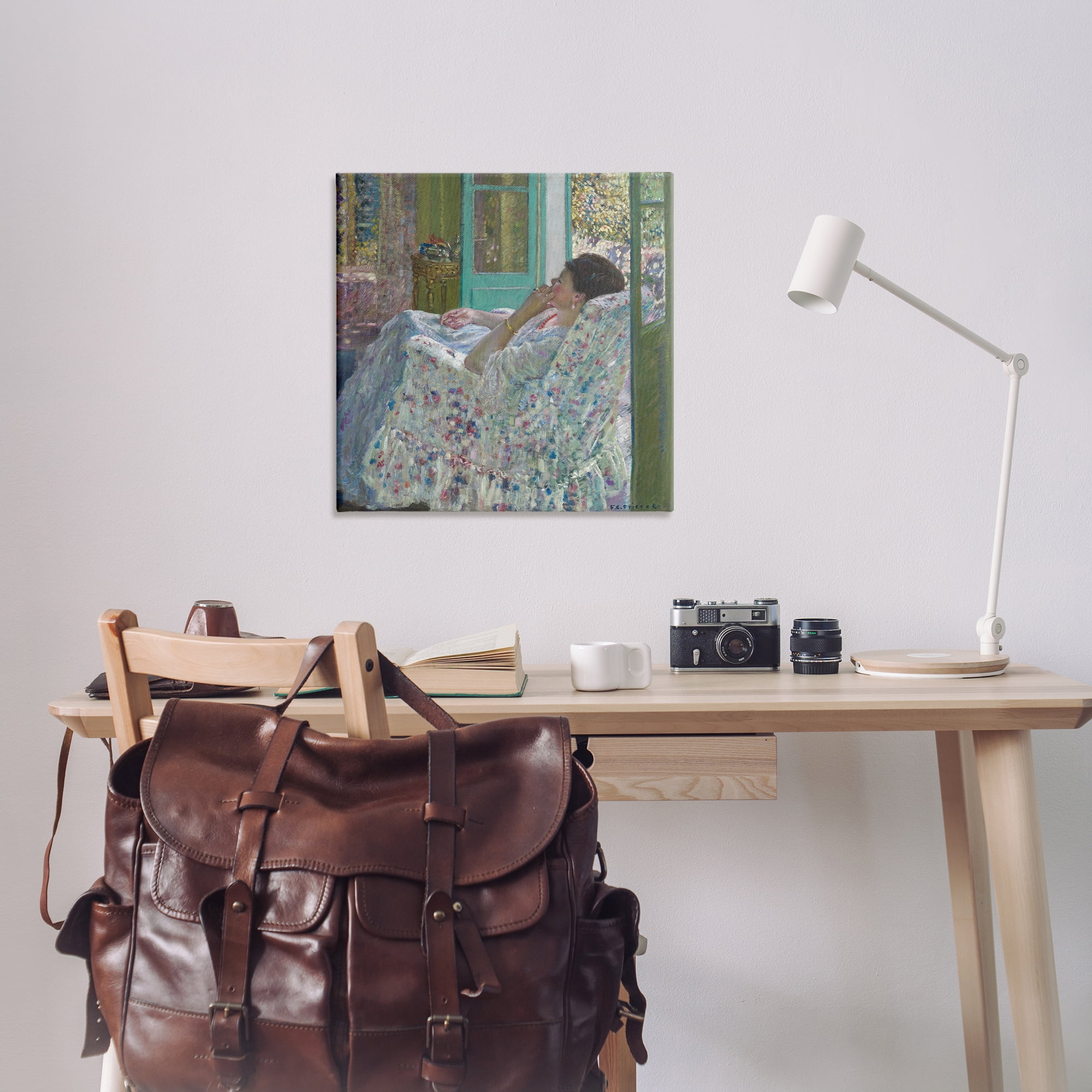 Stupell Industries Classical Woman Afternoon People Painting Wrapped Canvas Art Print Wall Art, 30 x 30