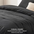 thumbnail image 3 of Juego de cama Bedsure, edredón extragrande, 305 x 249 cm, color negro, 3 of 8
