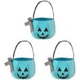 thumbnail image 1 of Kjfeif 3Pcs Reusable Pumpkin Candy Bucket with Delicate Bow Embroidery, Handheld Halloween Basket for Kids Trick or Treating, Festival Storage Bag, Cute Seasonal Accessory, 1 of 4