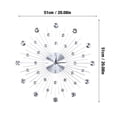 thumbnail image 2 of Reloj de Pared con Diamantes Brillantes, Exquisito Reloj de Pared metálico Brillante, Resistente a la decoloración Brillante para la Sala de Estar,(Silver Diamond) EOTVIA NO, 2 of 6