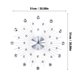 thumbnail image 2 of Reloj de Pared con Diamantes Brillantes, Exquisito Reloj de Pared metálico Brillante, Resistente a la decoloración Brillante para la Sala de Estar,(Silver Diamond) EOTVIA NO, 2 of 6