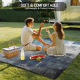 thumbnail image 4 of Navy Blue Grey Outdoor Rug 5x7 Ft - Reversible Patio Rug Outdoor Camping Rugs, Modern Oil Painted Abstract Art Aesthetics Indoor Outdoor Area Rugs, Non-Slip Outdoor Carpet Runner for Deck/Porch, 4 of 8
