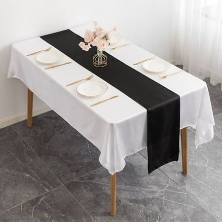 

SUNFEX Satin Table Runner Table Cloth 30X275Cm For Banquet Wedding Party Decoration
