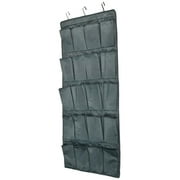 Unique Bargains Household 20 Pockets Shoes Cosmetic Door Hanging <mark>Organizer</mark> Holder Bag Dark Gray